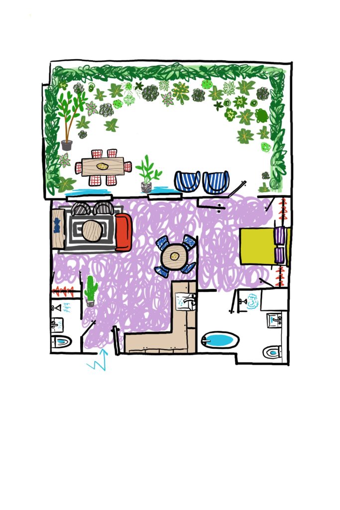 Your Majesty Room Map, colored illustration