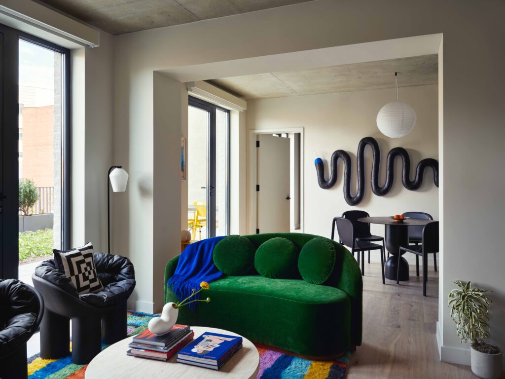 Colorful and Modern interior design at the Penny Williamsburg Hotel