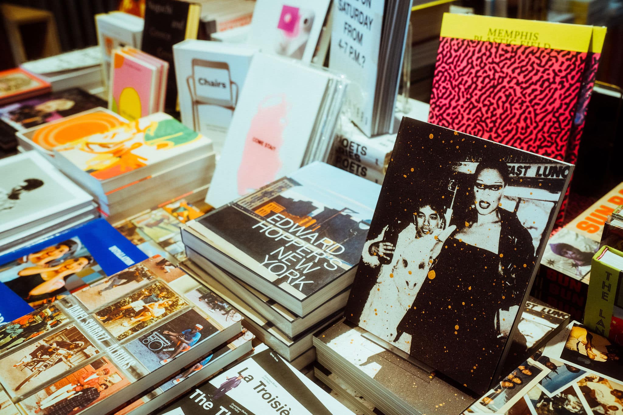 Various books piled together in beautiful display