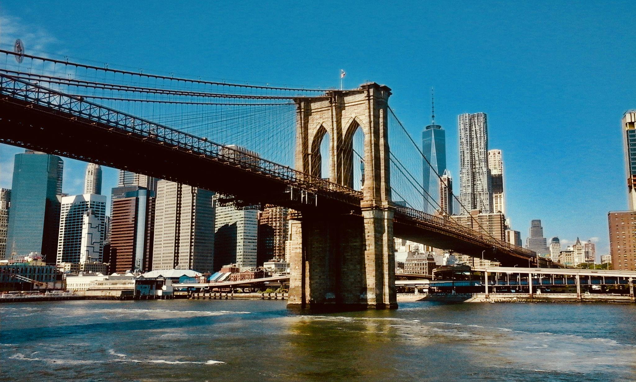 brooklyn bridge in summer